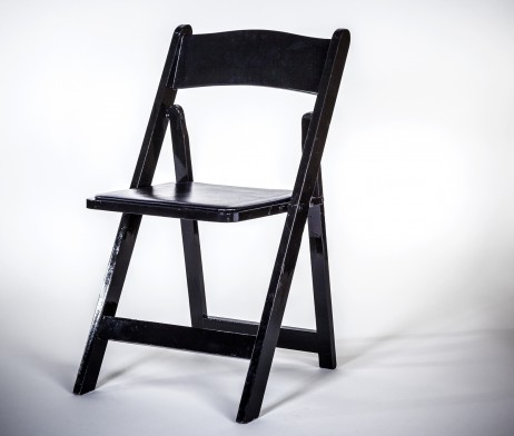 Black wood folding chair