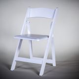 Chair, White Resin Padded